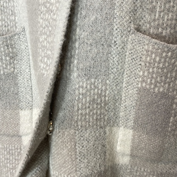 Soft Surroundings Plaid First Fall Hood Sweater Coat - Picture 7 of 13